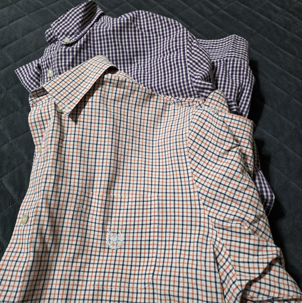 2 Chaps Mens long sleeve Shirts 2XL Tall